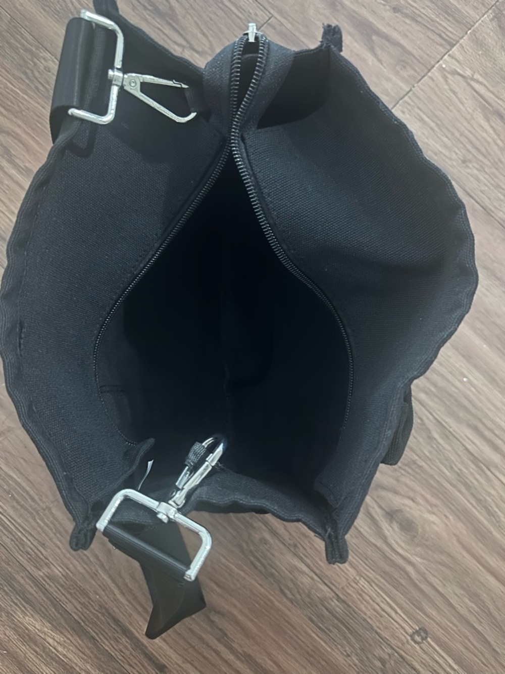 Founded by Victoria’s Secret make up artist. RMS Beauty Black Tote Canvas Bag - Picture 4 of 4